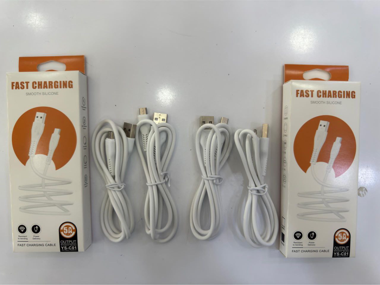 کابل شارژ فست اندروید مدل YS-C01 - سفید - BSA